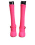 Dolce & Gabbana Vally High Boots Pink Nylon Crystal Embellished Women’s Shoes