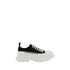 Alexander McQueen Black White Tread Slick Sneakers Shoes