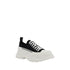 Alexander McQueen Black White Tread Slick Sneakers Shoes