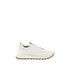 Brunello Cucinelli Slip-On Suede Nylon Sneakers Shoes in White Beige Leather