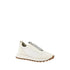 Brunello Cucinelli Slip-On Suede Nylon Sneakers Shoes in White Beige Leather