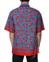 Dolce & Gabbana Blue Cherry Cotton Collared Men Polo T-shirt