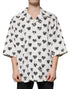 Dolce & Gabbana White Heart Print Short Sleeve Casual Shirt