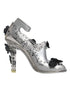 Dolce & Gabbana Cinderella Heels in Clear PVC with Black Crystal Flowers – Women's