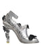 Dolce & Gabbana Cinderella Heels in Clear PVC with Black Crystal Flowers – Women's
