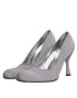 Dolce & Gabbana Suede Heels Pumps | Gray Leather High Heels Shoes for Women
