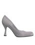 Dolce & Gabbana Suede Heels Pumps | Gray Leather High Heels Shoes for Women