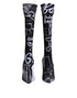Dolce & Gabbana Black White Logo Stretch Sock High Heel Boots – Women's Shoes