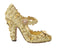 Dolce & Gabbana Mary Janes Gold Floral Crystal Cotton Leather Pumps - Women’s