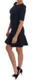 Dolce & Gabbana Black Blue Flare Mini Dress