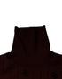 Dolce & Gabbana Maroon Monogram Turtleneck Pullover Sweater