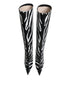 Dolce & Gabbana Black White Zebra Heels High Boots Shoes - Women’s