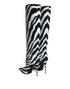 Dolce & Gabbana Black White Zebra Heels High Boots Shoes - Women’s