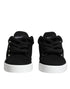 Dolce & Gabbana Black Portofino Sneakers – Low Top Cotton Lace-Up Shoes