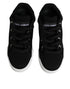 Dolce & Gabbana Black Portofino Sneakers – Low Top Cotton Lace-Up Shoes