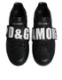 Dolce & Gabbana AMORE Sneakers | Black White Leather Low Top Shoes