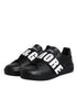 Dolce & Gabbana AMORE Sneakers | Black White Leather Low Top Shoes