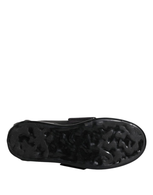 Dolce & Gabbana AMORE Sneakers | Black White Leather Low Top Shoes