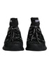 Dolce & Gabbana Black Sorrento Sock Sneakers Logo Lace-Up Shoes for Women