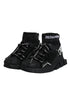 Dolce & Gabbana Black Sorrento Sock Sneakers Logo Lace-Up Shoes for Women