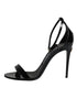 Dolce & Gabbana KEIRA Heels – Black Calf Leather Ankle Strap Sandals for Women