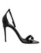 Dolce & Gabbana KEIRA Heels – Black Calf Leather Ankle Strap Sandals for Women