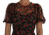 Dolce & Gabbana Black Floral Roses A-Line Shift Gown