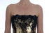 Dolce & Gabbana Gold Strapless Sequin Embellished Lace Dress