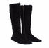 Dolce & Gabbana Black Xiangao Fur Leather Women’s Knee-High Sneaker Boots