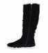 Dolce & Gabbana Black Xiangao Fur Leather Women’s Knee-High Sneaker Boots