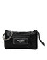 Dolce & Gabbana Black Fabric Logo Two Way Clutch Crossbody Bag for Women
