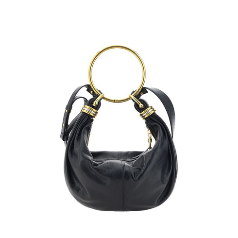Chloé Bracelet Handbag in Black Calf Leather – Women