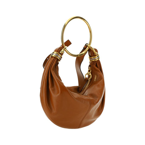 Chloé Bracelet Handbag in Brown Calf Leather – Women