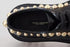 Dolce & Gabbana Black Leather Trekking Derby Shoes with Gold Studs
