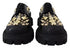 Dolce & Gabbana Black Leather Trekking Derby Shoes with Gold Studs