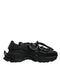 Dolce & Gabbana Black Low Top Space Lace Up Sneakers Shoes