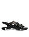 Dolce & Gabbana Black Leather Studded Slides Sandals Shoes