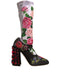 Dolce & Gabbana Floral Socks Boots Black Jersey Crystal Women’s Shoes
