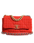Chanel 19 Medium Flap Bag – Red Tweed & Leather – Mixed Metal Hardware – Women’s