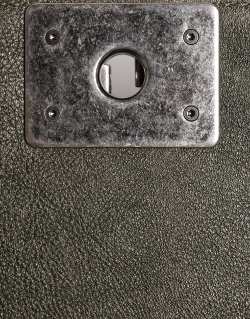 Chanel Boy Bag – Medium – Green Leather – Ruthenium Hardware – Women’s