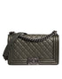 Chanel Boy Bag – Medium – Green Leather – Ruthenium Hardware – Women’s