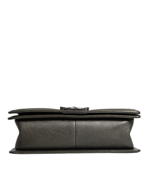 Chanel Boy Bag – Medium – Green Leather – Ruthenium Hardware – Women’s