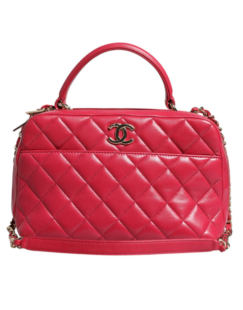 Chanel Trendy CC Medium Bowling Bag – Pink Lambskin – Gold Hardware – Women’s
