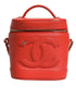 Chanel 28 Series Vanity Case – Red Lambskin Leather – Pale Gold Hardware – Women’s
