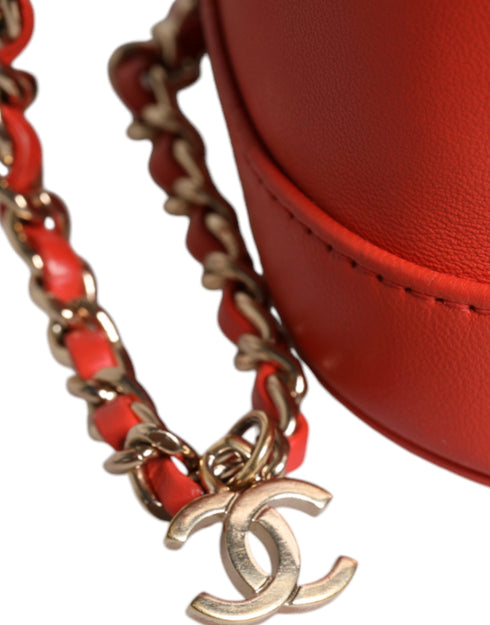 Chanel 28 Series Vanity Case – Red Lambskin Leather – Pale Gold Hardware – Women’s