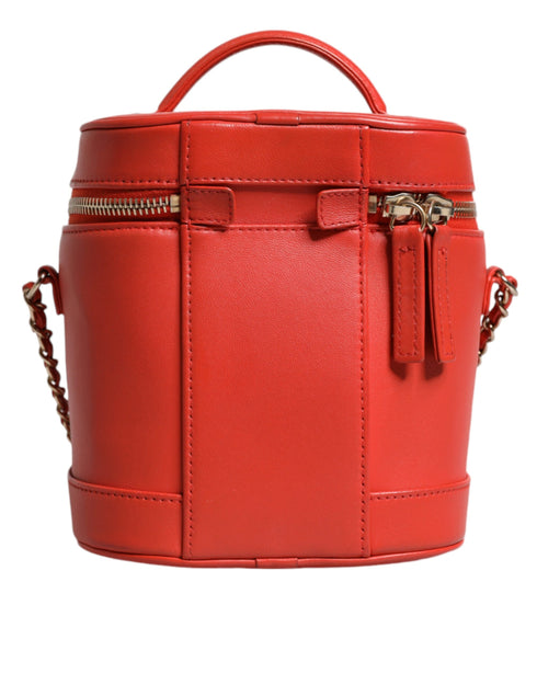 Chanel 28 Series Vanity Case – Red Lambskin Leather – Pale Gold Hardware – Women’s