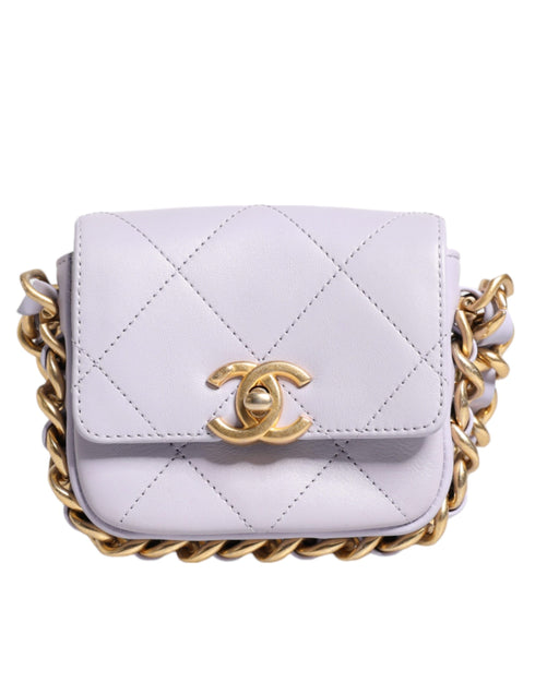 Chanel Mini Framing Chain Flap Bag – Light Purple Calfskin – Gold Hardware – Women’s
