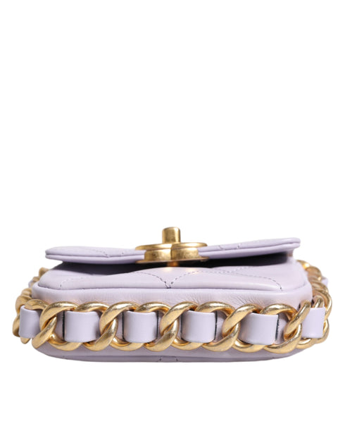 Chanel Mini Framing Chain Flap Bag – Light Purple Calfskin – Gold Hardware – Women’s
