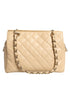 Chanel Matelasse Caviar De Coco Chain Tote Bag – Beige Leather – Gold Hardware – Women’s