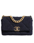 Chanel 19 Medium Flap Bag – Dark Blue Tweed – Gold Hardware – Women’s